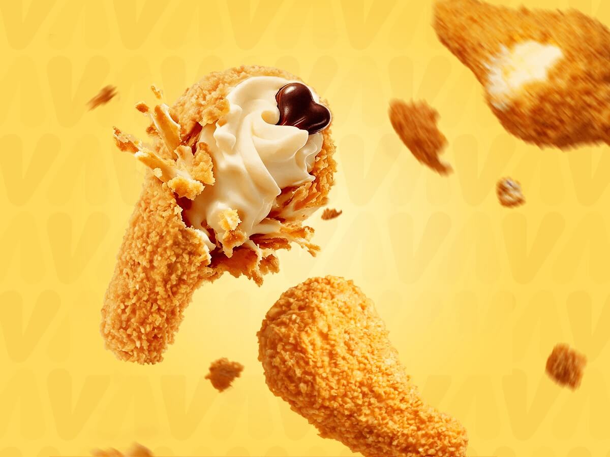 The crunch, mid-bite