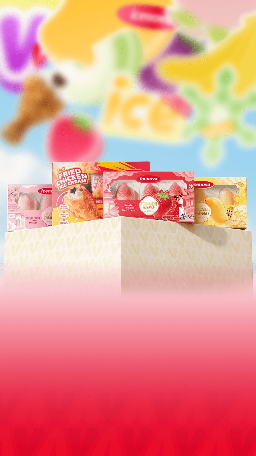 icenova fried chicken frozen dessert